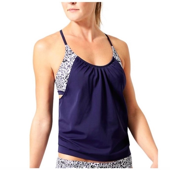 Athleta Zimbabwe Blousy Tankini Swimsuit Top - Picture 1 of 9